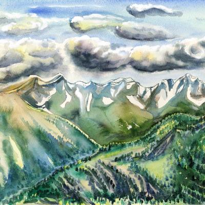 Col Furfande, Queyras 2024, 30*40cm, 165€